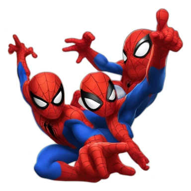 Spiderman trio pointing to each other sticker