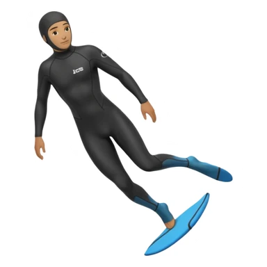 Freediver going down sticker
