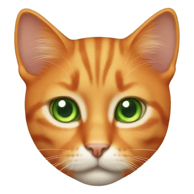 orange cat with green eyes  sticker
