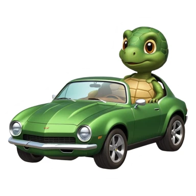 Turtle driving camaro sticker
