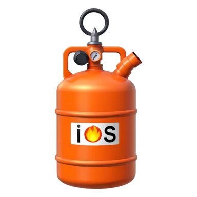Gas station or gas orange container  sticker