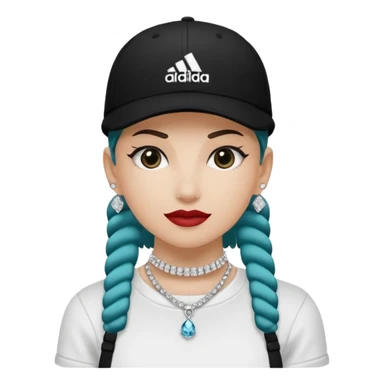 🥷🏻 crea un emojin de como el que está ay pero con gorra marca adida y un collar de diamantes ponle tatuaje en la cara y en la boca ponle brazos qué sea onbre y que se parezca ah este emojin🥷🏻🥷🏻🥷🏻 sticker