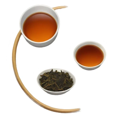 chinese tray with tea sticker