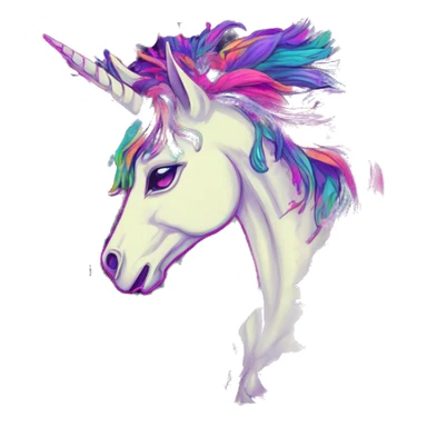 Trippy Zombie Pegasus unicorn psychedelic flowers floral groovy art neon rave raving sticker