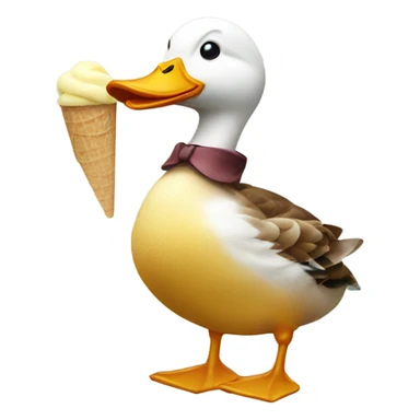 duck with icecream sticker