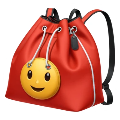 sac de sport rouge sans motif sticker