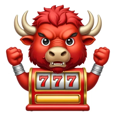 Angry buffalo slot machine sticker