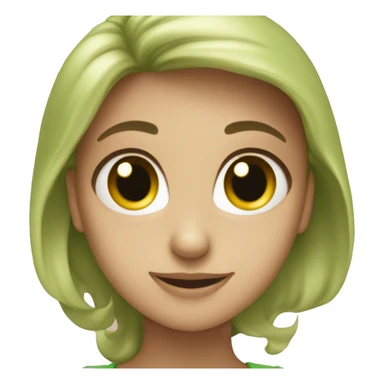 Kelly green heart sticker