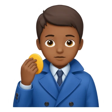 emoji- of a boy putting on his coat sticker