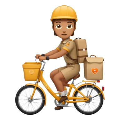 bike food delivery person sticker