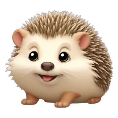 Cute little Chubby Hedgehog  sticker