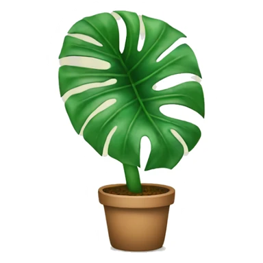 Happy monstera plant sticker