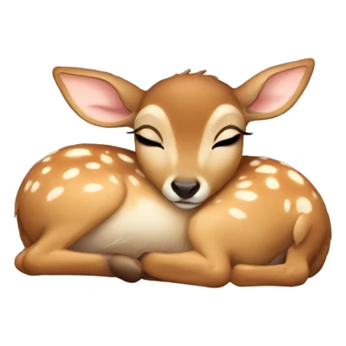 baby Deer sleeping sticker