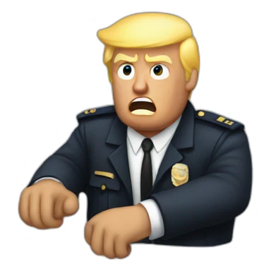 Donald Trump getting arrested sticker