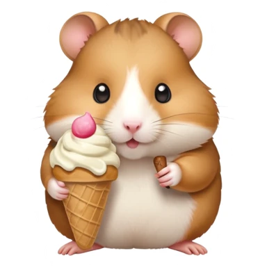Hamster eating ice cream  sticker