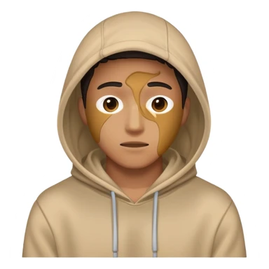 Man wearing a hoodie can’t see his face sticker