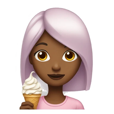Girl with ice cream sticker