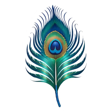 I need the single feather of peacock sticker
