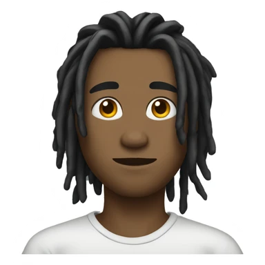 nonchalant dreeadhead with dreads in face young black hair  sticker