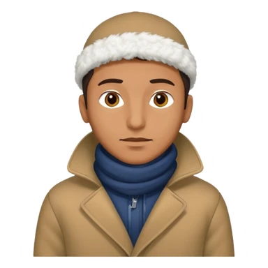 muslim man waiting outside in cold sticker