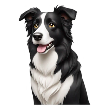 black-and-white-smooth-coat-border-collie sticker