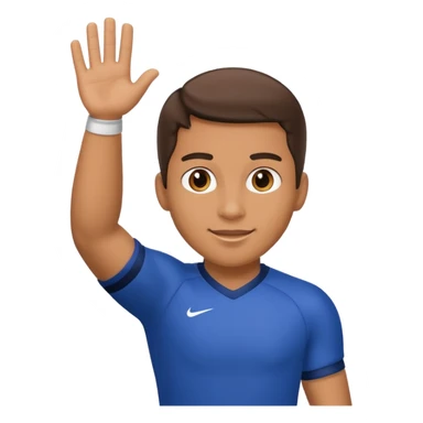 Football player waving  sticker