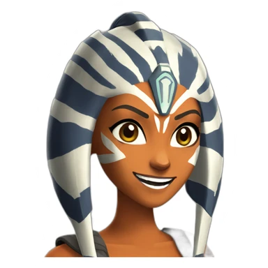 smiling ahsoka sticker