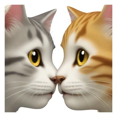 Cats kissing sticker