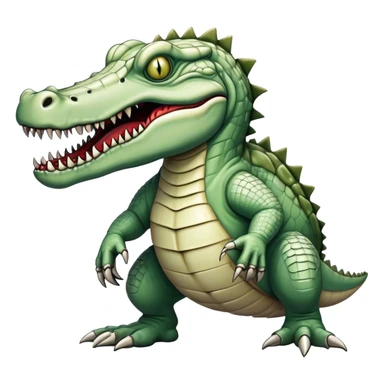 zombie monstrous pale skinned decaying greenish white alligator, vicious, boss monster, dirty, undead, quadrapedal sticker