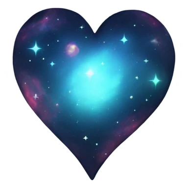 Space heart sticker