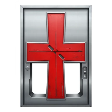 Cross mark elevator sticker