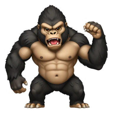 angry gorilla sticker