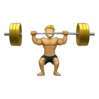 Barbell with 3 plates sticker