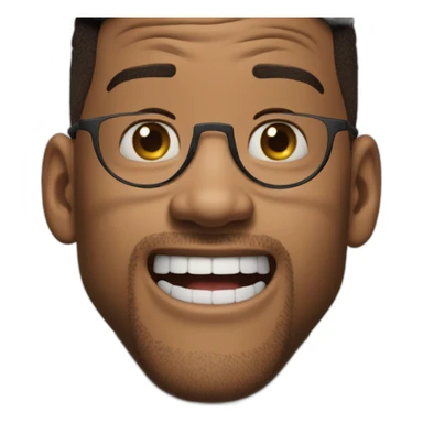 Happy shocked will smith sticker