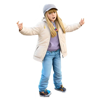 blonde girl in nature pose sticker