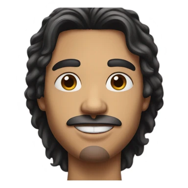 A man with black-hair and big lips sticker