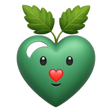 Quiero un corazón color verde pino sticker