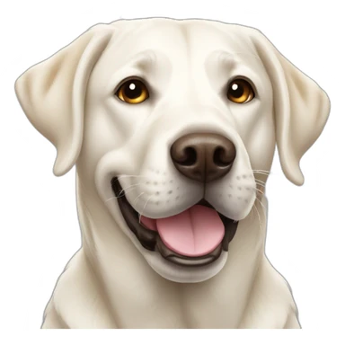 White Labrador happy sticker