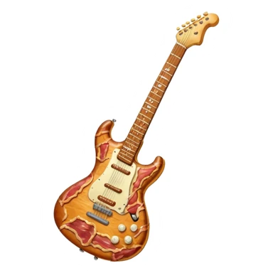 electric guitar made of bacon sticker