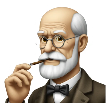 Sigmund Freud smoking sticker
