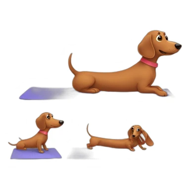 daschunds doing pilates sticker