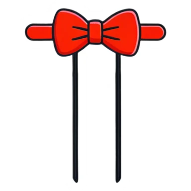 a cute red bobby pin hairpin sticker
