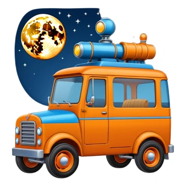  antique tall truck robotic twenty passenger Moon rover Scooby Doo Mystery  sticker