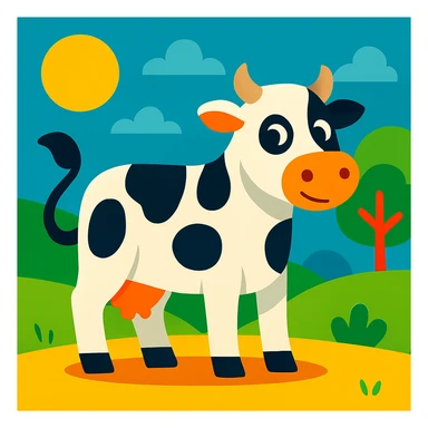 Cow sticker