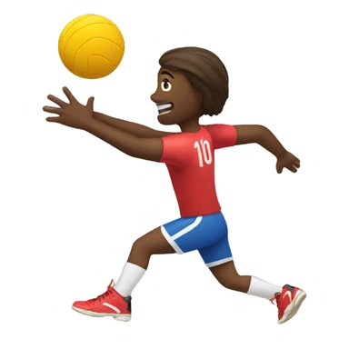 person hitting a volleyball  sticker