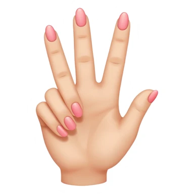 two finger pointing inward w a blushing emoji sticker