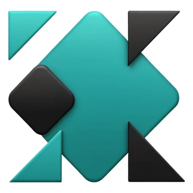 teal green with black, management logo sticker