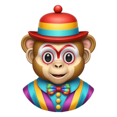 Monkey clown sticker