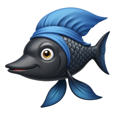 Black fish with a durag- not fully black just dark sticker