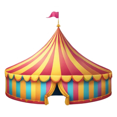 rainbow circus tent sticker